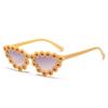 7313 Children'S Cartoon Cat Eye Sunglasses, New Baby Sunshade Cute Flower Glasses, Girls' Fashion Sunglasses