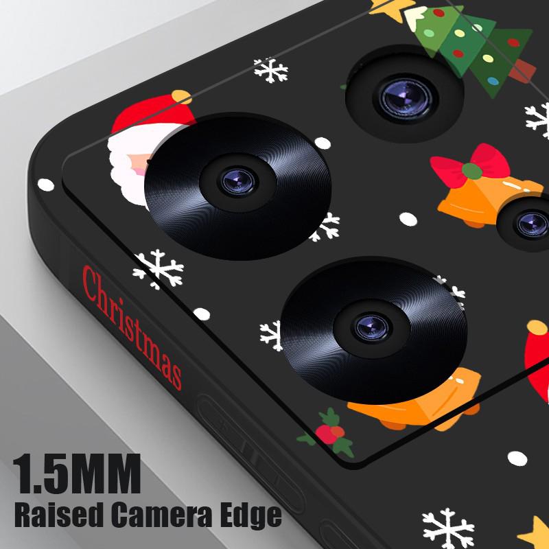 Чехол для телефона Merry Christmas Santa Elk Pattern для Xiaomi 13T Pro 11T Poco F6 X6 Redmi Note 13 12 11 10 Pro Max, мягкий матовый противоударный чехол из ТПУ с ремешком