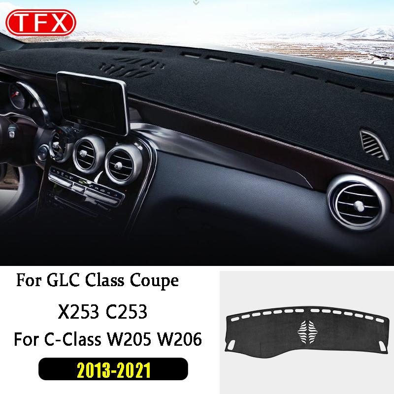 Для Mercedes Benz GLC Class Coupe X253 C253 C-Class W205 W204 противоскользящий коврик для приборной панели, солнцезащитный козырек для приборной панели, ковер