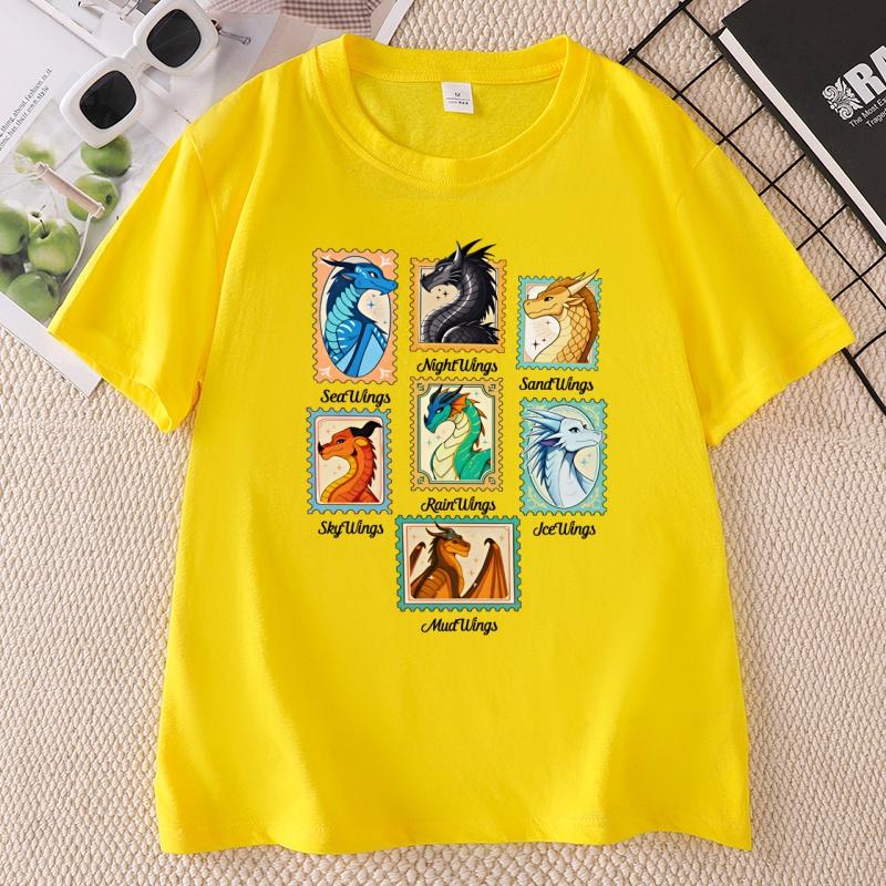 Wings of Fire Dragons Tshirt Unisex Unisex Dragon Lover Graphic T Shirts Casual Round Neck Printed Short Sleeve Tshirt Unisex Tees