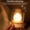 LED Bedside Lamp Flameless Candle Lamp Adjustable Brightness Timer Function Rechargeable Night Light LED Tea Light