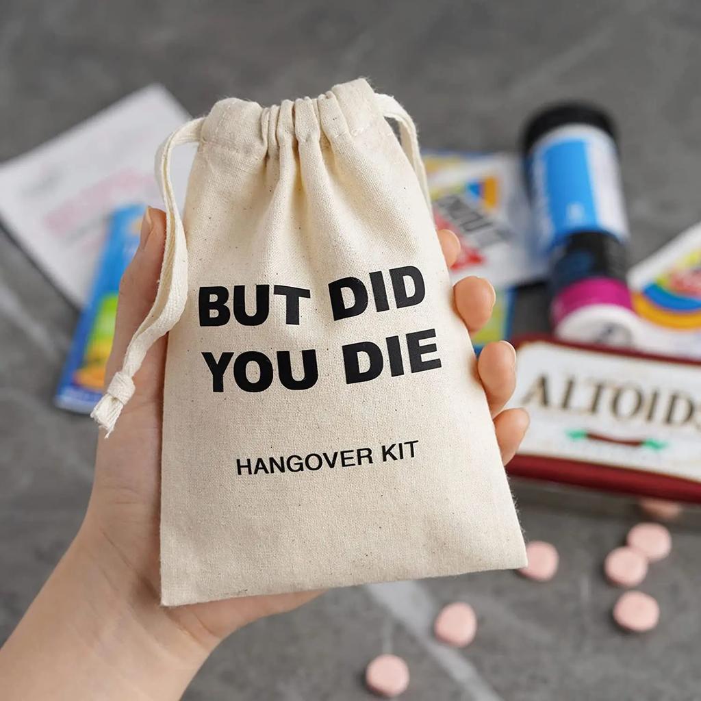 5pcs Hangover Kit Bags Bachelorette Hen Party Bridal Shower Wedding Engagement 16th 18th 21st 30th 40th 50th 60th Birthday Gift