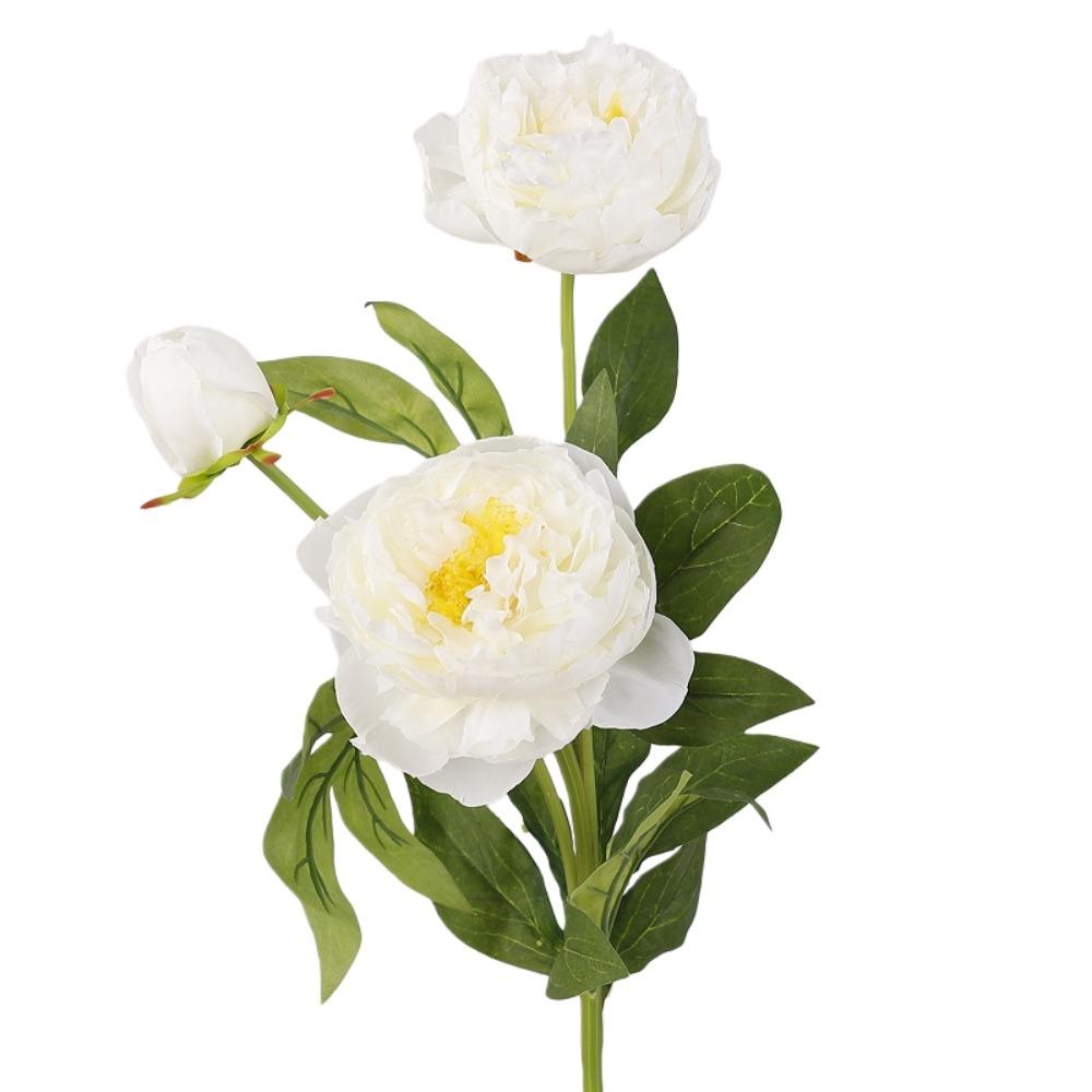 Real Touch Artificial Peony Flower Handmade Faux Peony Branch Vase Decor Fake Flower Teacher's Day