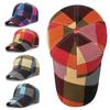 Outdoor Men Women Adjustable Sunscreen Hats Baseball Hats Sun Cap Plaid Caps