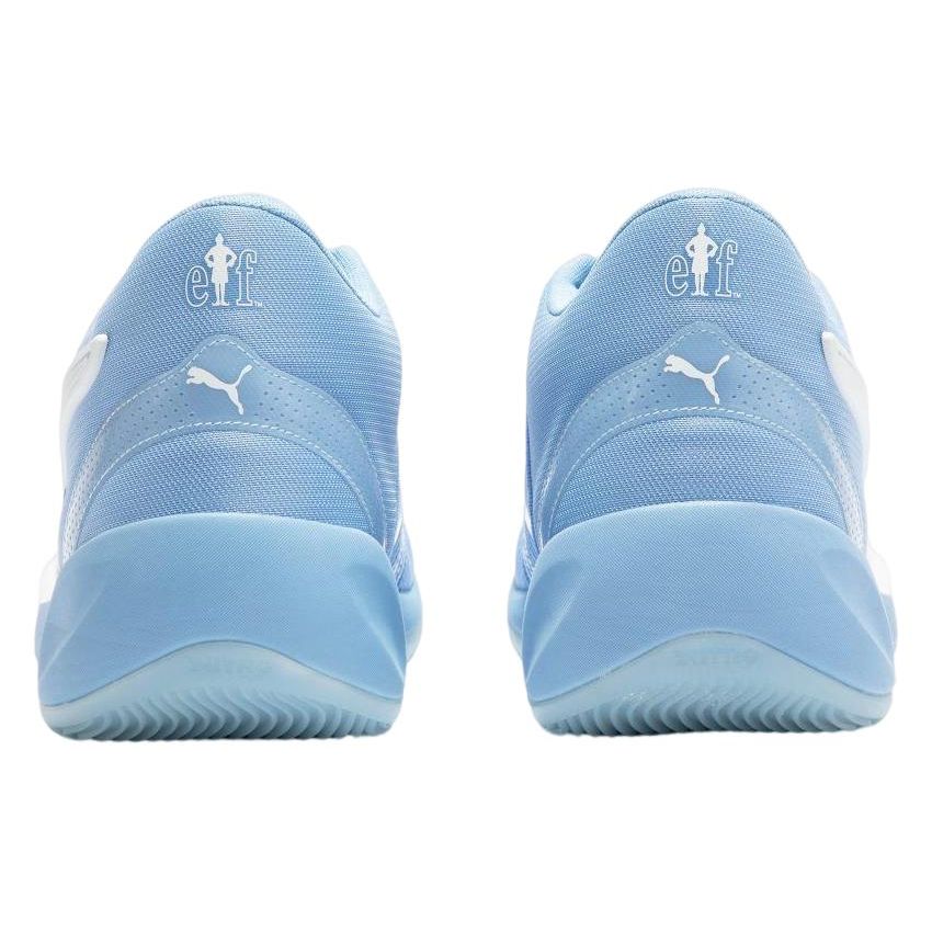 Puma Rise Nitro Elf Круглый носок Шнуровка Ткань Нескользящие Прочные Средние Кроссовки для баскетбола Мужские кроссовки Синий 378322-01