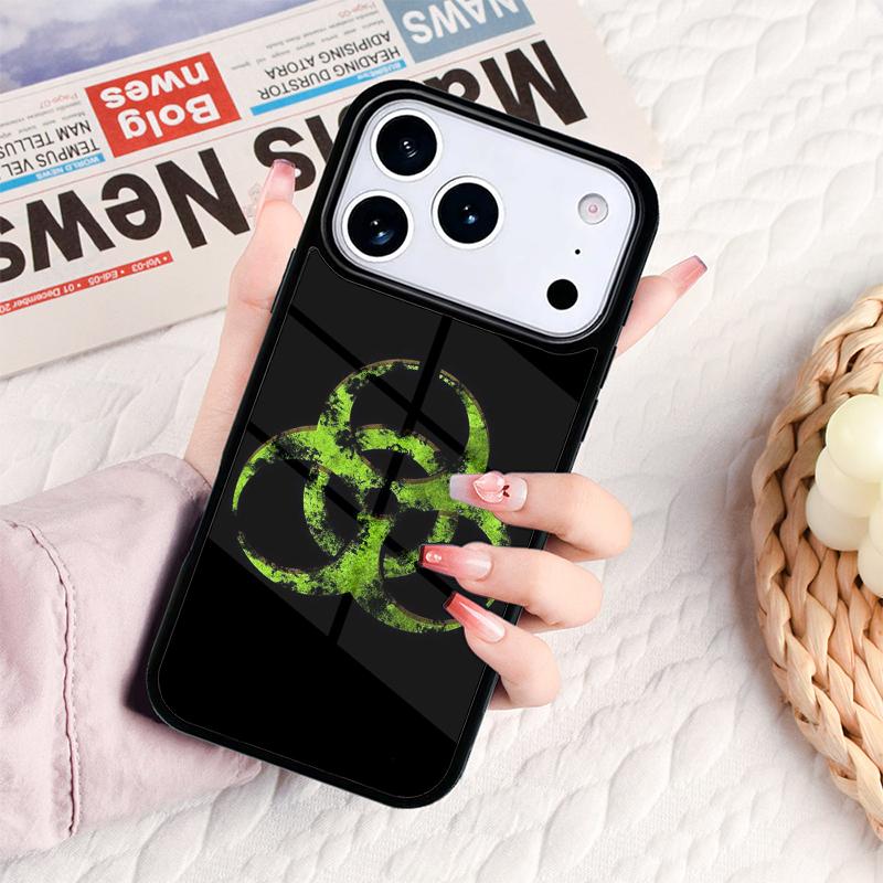Чехол для телефона со знаком биоопасности для iPhone 17 16e 15 14 13 12 11 Pro Max Air Mini Мягкая защитная крышка