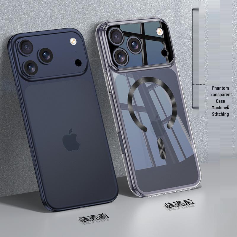 Прозрачный чехол MagSafe для iPhone 17 Pro/Pro Max - Не желтеющий и гальванизированный