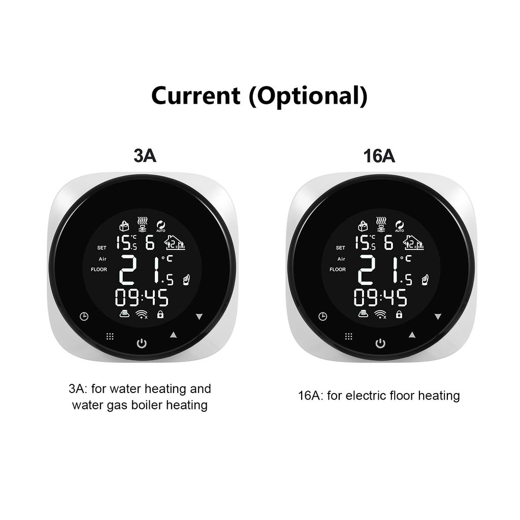 Tuya Wifi Smart Thermostat Цифровой регулятор температуры Управление с помощью приложения ЖК-дисплей Сенсорный экран Неделя