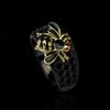Creative Rings for Women Handmade Enamel Dripping Oil Colored Bee Ring Hollow Shape Party Black Gold Jewelry Womens Rings