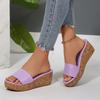 Мода Новые Летние Женские Повседневные Туфли на Платформе, Клиновидном Каблуке, Тапочки, Модные Сандалии-Гладиаторы с Открытым Носком, Женская Обувь, Шлепанцы, Мюли