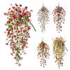 1/2/3/6Pcs Hanging Artificial Violet Flower UV Resistant Realistic Fake Flower Wedding Party Indoor Outdoor Garden Wall Hanging Faux Flower Decoration