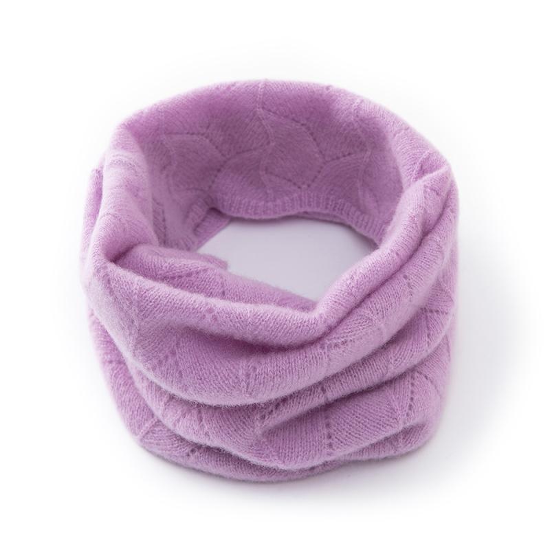 Women's Cashmere Neck Cover Qinghe Cashmere 30% Cashmere 70% Wool Women's Autumn and Winter Cashmere Scarf Soft and Warm