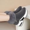 Snow Boots Women's Winter Round Toe Wedge Heel Women Botas Plus Velvet Warm Inner Heightening Short Ankle Boot Cotton Shoes