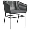 Garden Dining Set 7 pcs Black Powder Coated Steel