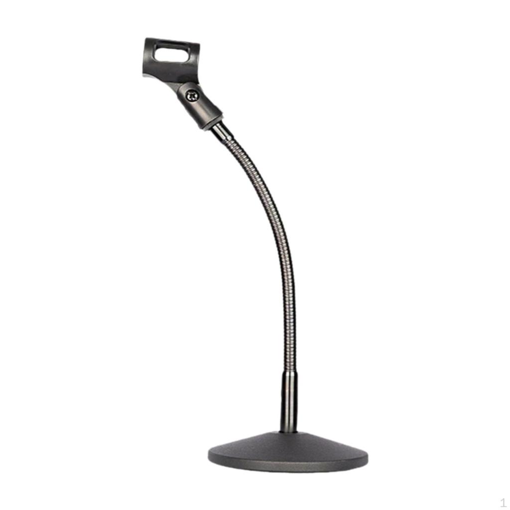 Stand Table Flexible Gooseneck Holder Metal Base for Gaming Lectures Studio Meeting