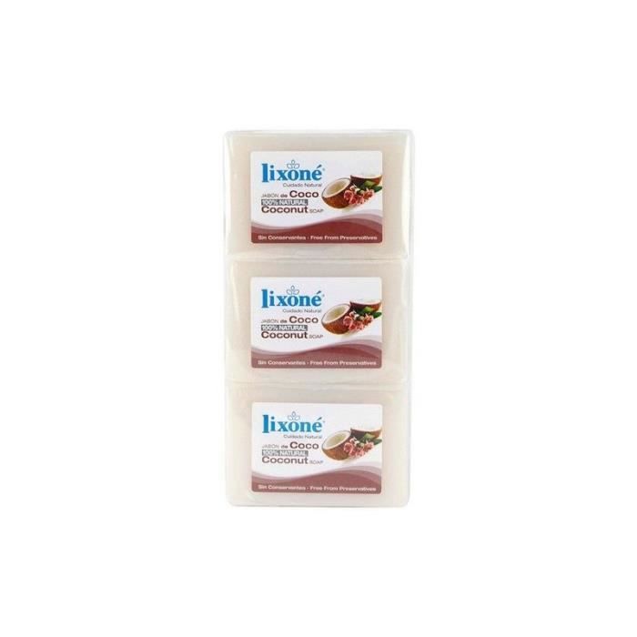 Savon - Lixoné - Coco - 3 x 125g - Hypoallergénique - Pour peaux sensibles