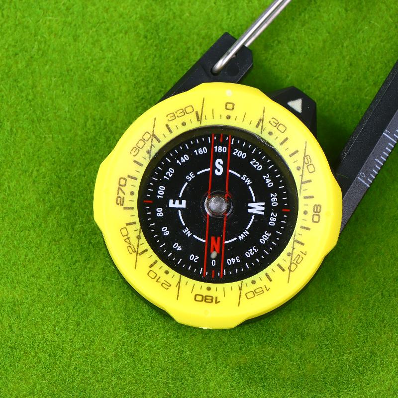 1 шт. Светящийся компас брелок карабин портативный АБС материал направляющий спортивный внедорожный для пеших походов кемпинга