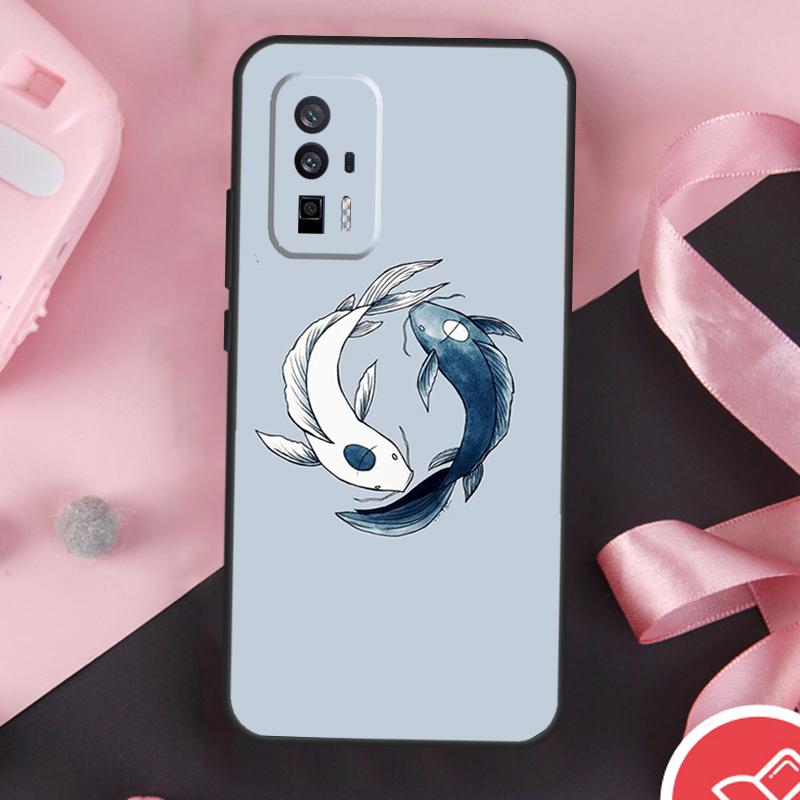 Чехол Ying Yang с рыбками Кои для POCO X3 X5 X6 F6 Pro M6 M5s F3 F5 Xiaomi 11T 12T 13T Pro 14 Ultra 12 13 Lite