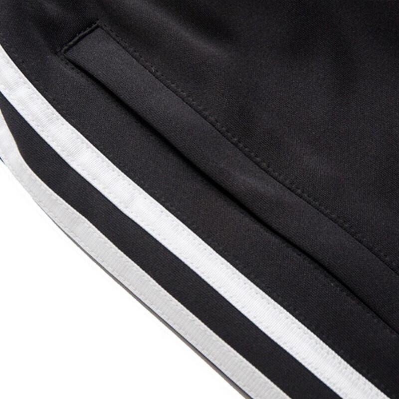 adidas Дышащие эластичные прямые брюки в стиле ретро, длинные спортивные брюки для мужчин, черные TR30PR