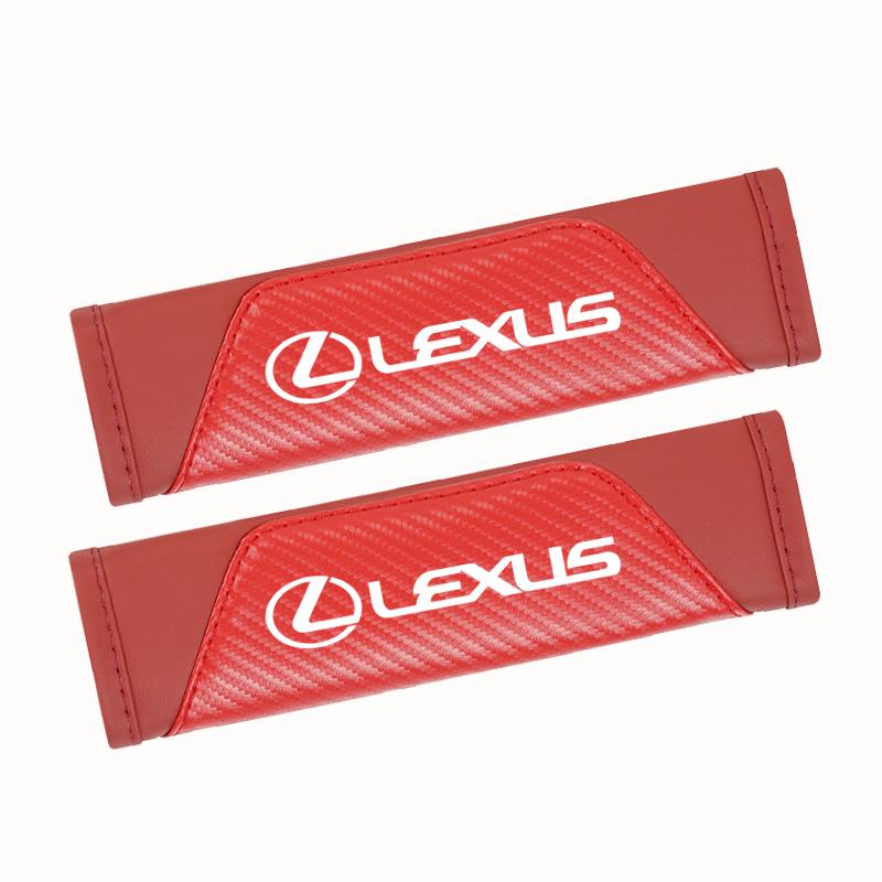AARW1 Car Seat Belt Shoulder Cover Carbon Fiber Protective Pad For Lexus F SPORT ES RX NX LS UX LM LX GX LC RZ IS CT GS RC HS SC LXB
