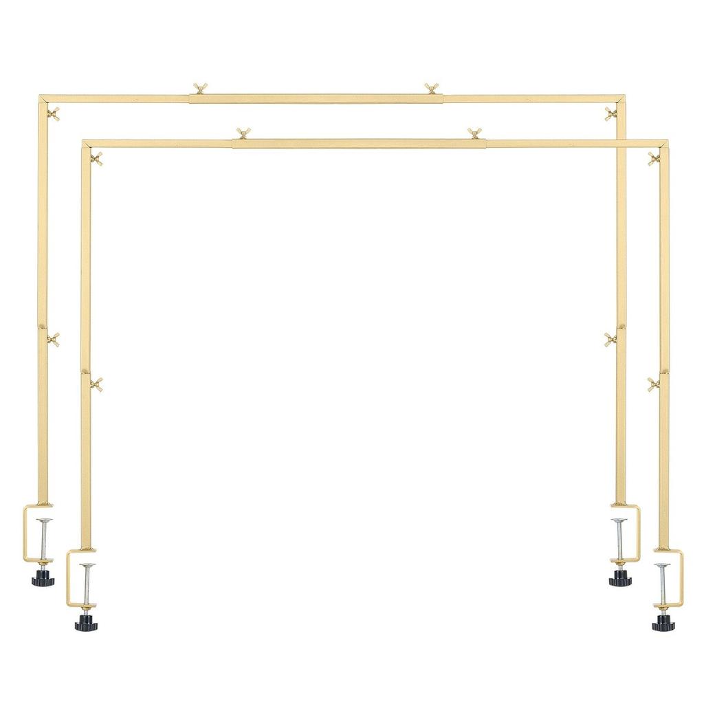 2Pcs Over The Table Rod Stand with Clamp Arch Frame 28-98 in L Adjustable