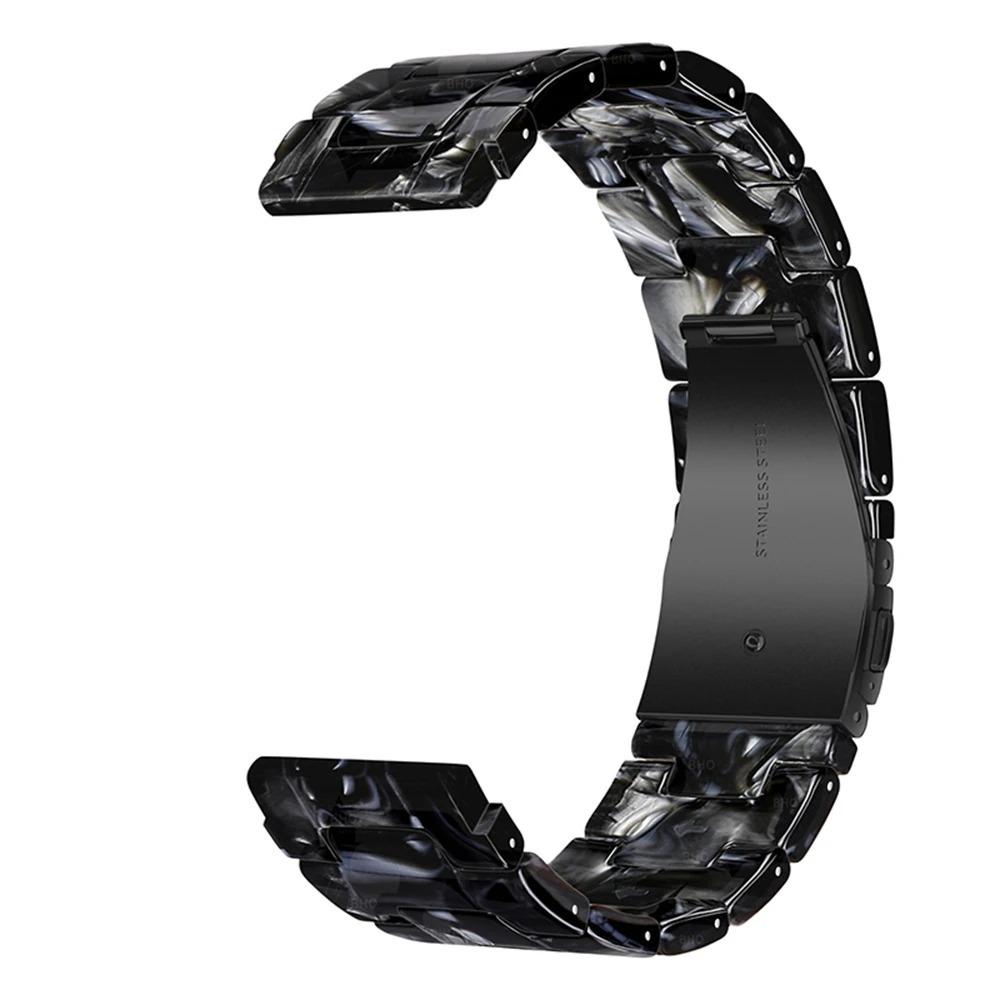 Смоляной ремешок 20 мм 22 мм для Samsung Galaxy Watch 7 FE 6 5 4 Модный браслет Correa для Huawei Watch GT6 Pro/GT6/5/4/3 46 мм Ремешок