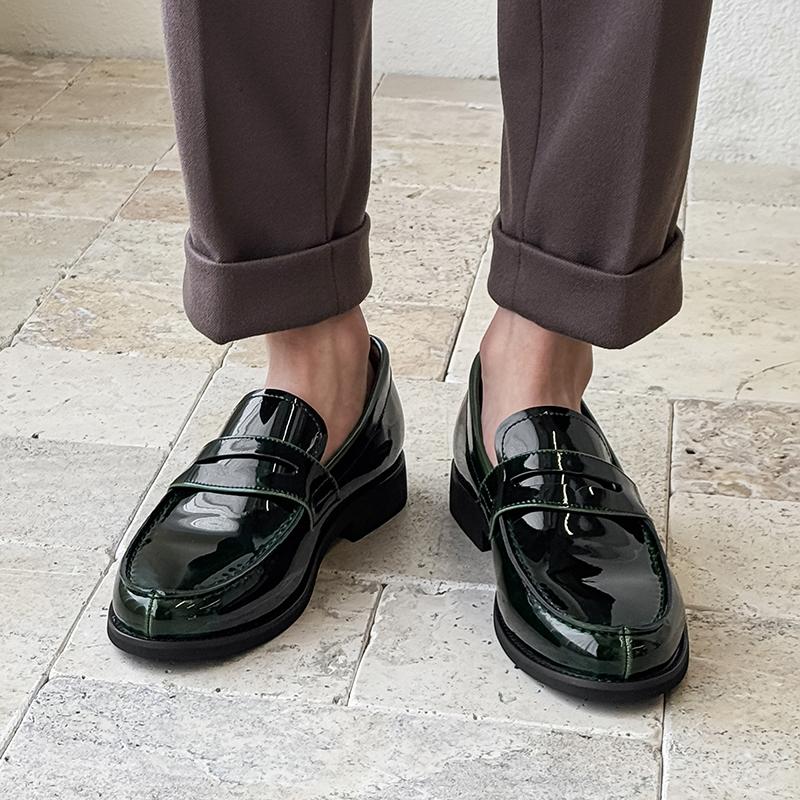 Fashion Fashion Men Casual Leather Thick Bottom Shoes 2025 New British Style One Step Genuine Leather Shoes Low Key Simple Business Shoe