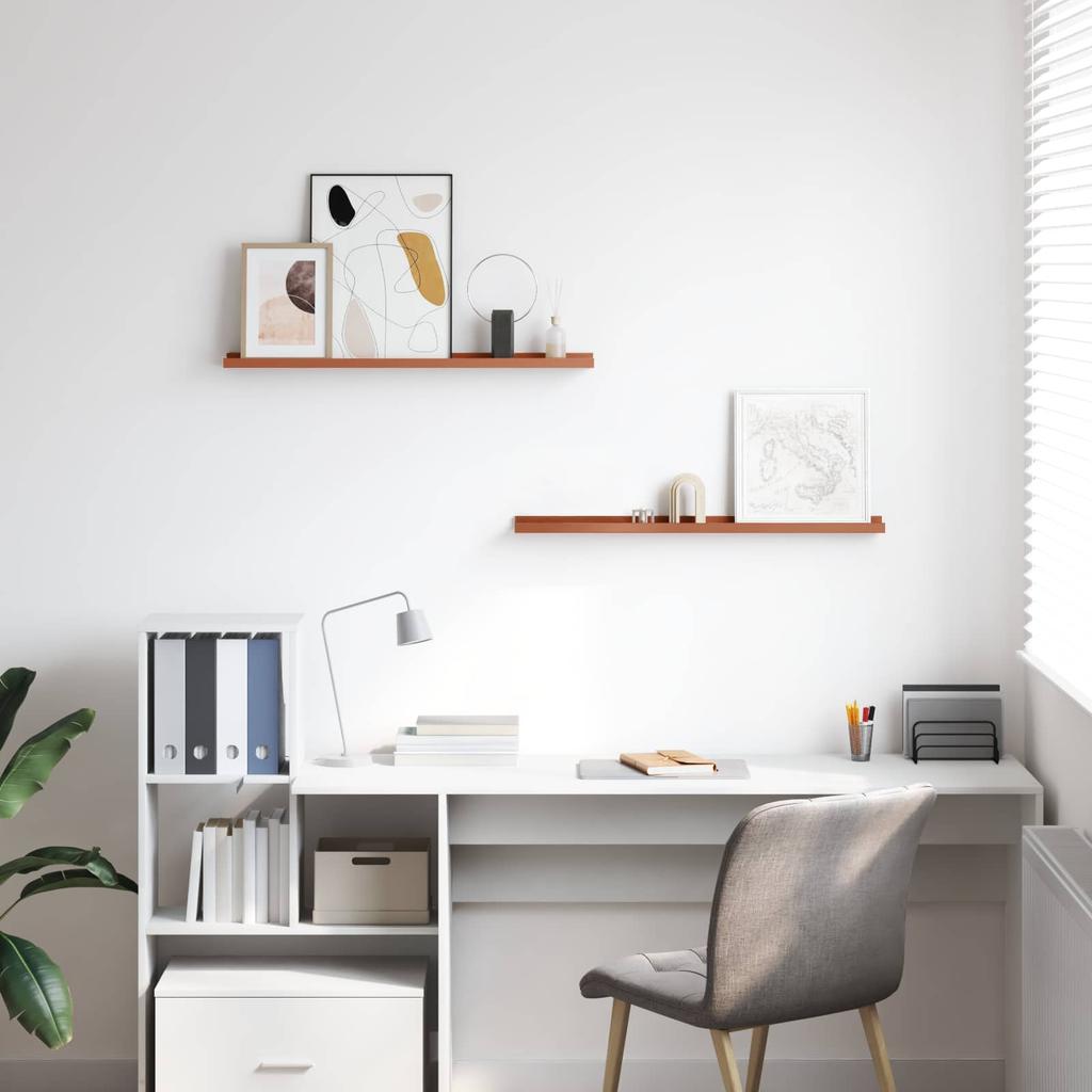 Wall Shelf with Shelf 2 pcs Red 80 x 9 x 3 cm Particleboard