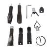 8Pcs Drain Snake Drill Attachment Auger Bits for 5 16in 3 4in Cable Cleaning Machine Replacement Parts with 1PC Hex