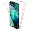 Чехол на весь корпус на 360 градусов для iPhone 15 14 Pro Max 13 12 Pro 11 XS, двухсторонний силиконовый прозрачный чехол из ТПУ, мягкий чехол для телефона Fundas