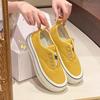 Versatile Breathable Mango Canvas Shoes New Thick-soled Pedals Lazy Summer Little White Casual Shoes Heightening Board Shoes