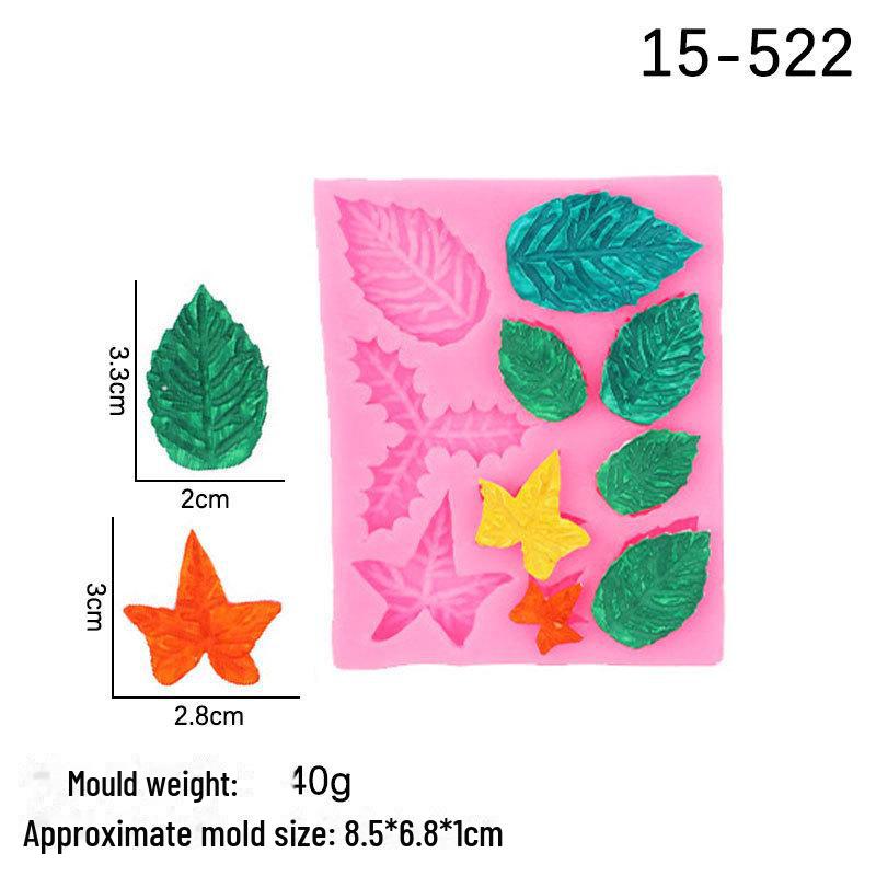 Large & Small Leaf Shaped Christmas Tree Fondant and Chocolate Mold