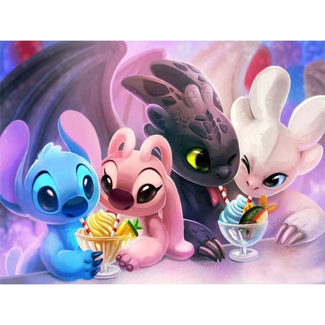 Мультяшная 5D DIY Алмазная Живопись Стич Холодное Сердце Алмазная Вышивка Мозаика Винни Пух Домашний Декор Детский Подарок