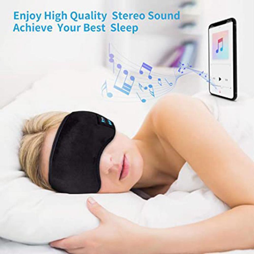 Bluetooth Headband Eye Mask Sleep Headphones Bluetooth Headphones Sleeping Soft Elastic Comfortable Wireless Music Earphones