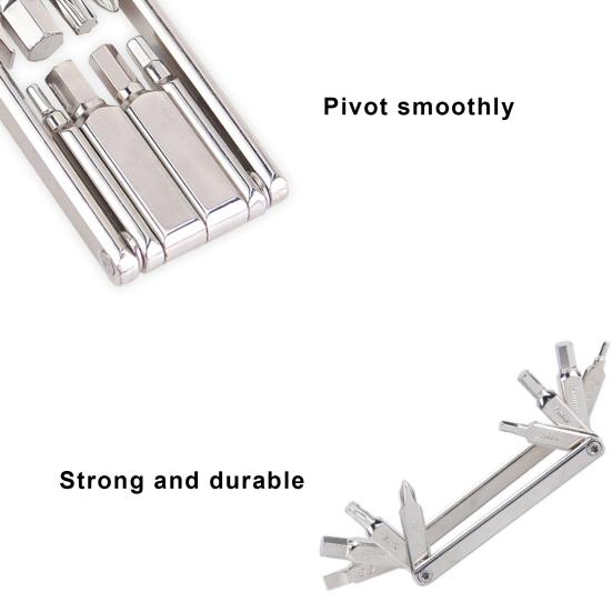 Multifunctional Wrench 8 In 1 Pocket Size Foldable Easy Storage High Strength Mini Bike Multitool Repair Kit Road And Mountain Bikes