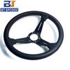 N 14inch Steering Wheel Car Sport Deep Dish Perforated Leather/Suede Steering Wheels 350mm Red Line 3 spoke