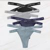 FINETOO 4PCS/Lot Sexy Cross Strap Cotton G-String Women's Panties FINETOO Letter High Waisted Fashion Thongs Panty Lingerie M-XL