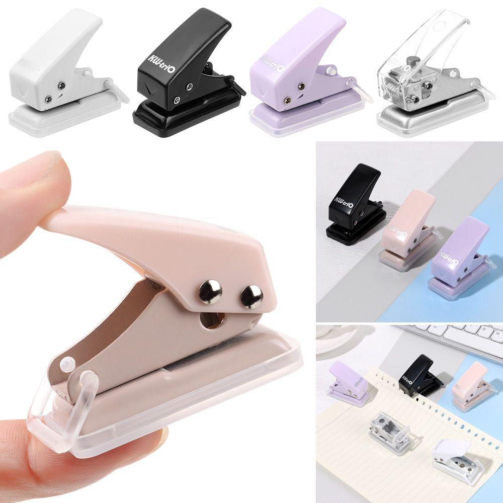 Office Circle Shape Binding Stationery Single Hole Paper Cutter Mini Hole Punch PVC Card Punch