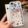 Креативный чехол со звездным принтом Для iPhone 17 Pro Max Гибридный ТПУ+ПК Прозрачная задняя жесткая крышка Для iPhone 16 15 14 13 Pro Max