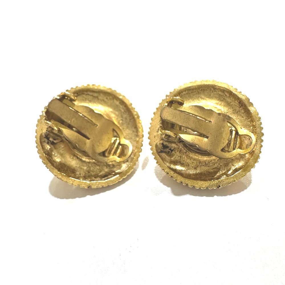 CHANEL Clear stone  Earrings Metal Gold