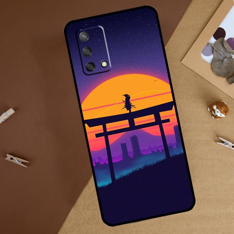 Synthwave 80's Retro Neon vaporwave For Oppo A60 A40 A80 A74 A94 A54 A18 A38 A58 A78 A98 A16 A76 A96 A15 A57S A17 A77 Phone Case