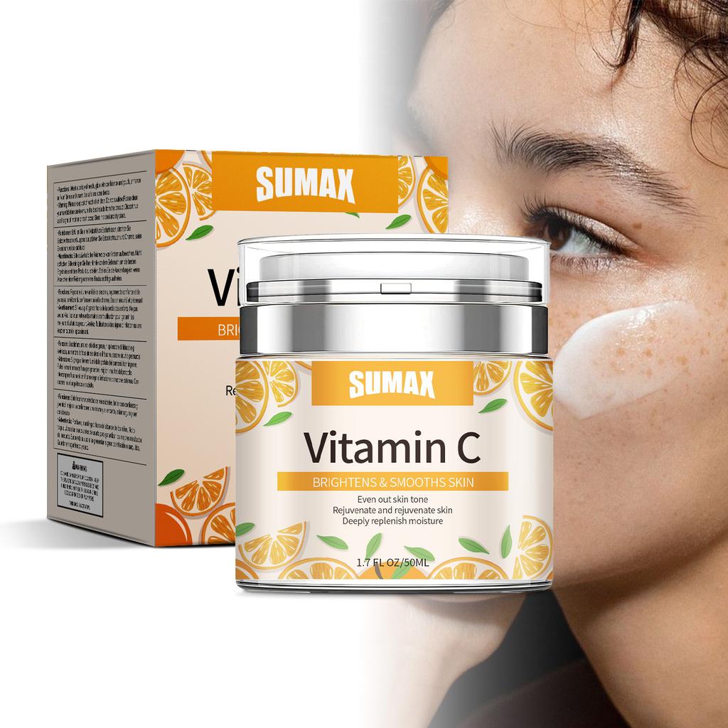 Pressed Jar Vitamin C Face Cream 50ml Mooth Delicate Radiant and Translucent Rapid Absorption of Skin Retinol Anti Aging Serum
