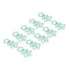 100 Pcs Shaped Paper Clips Green Christmas Tree Shape Metal Electroplating Process Portable Office