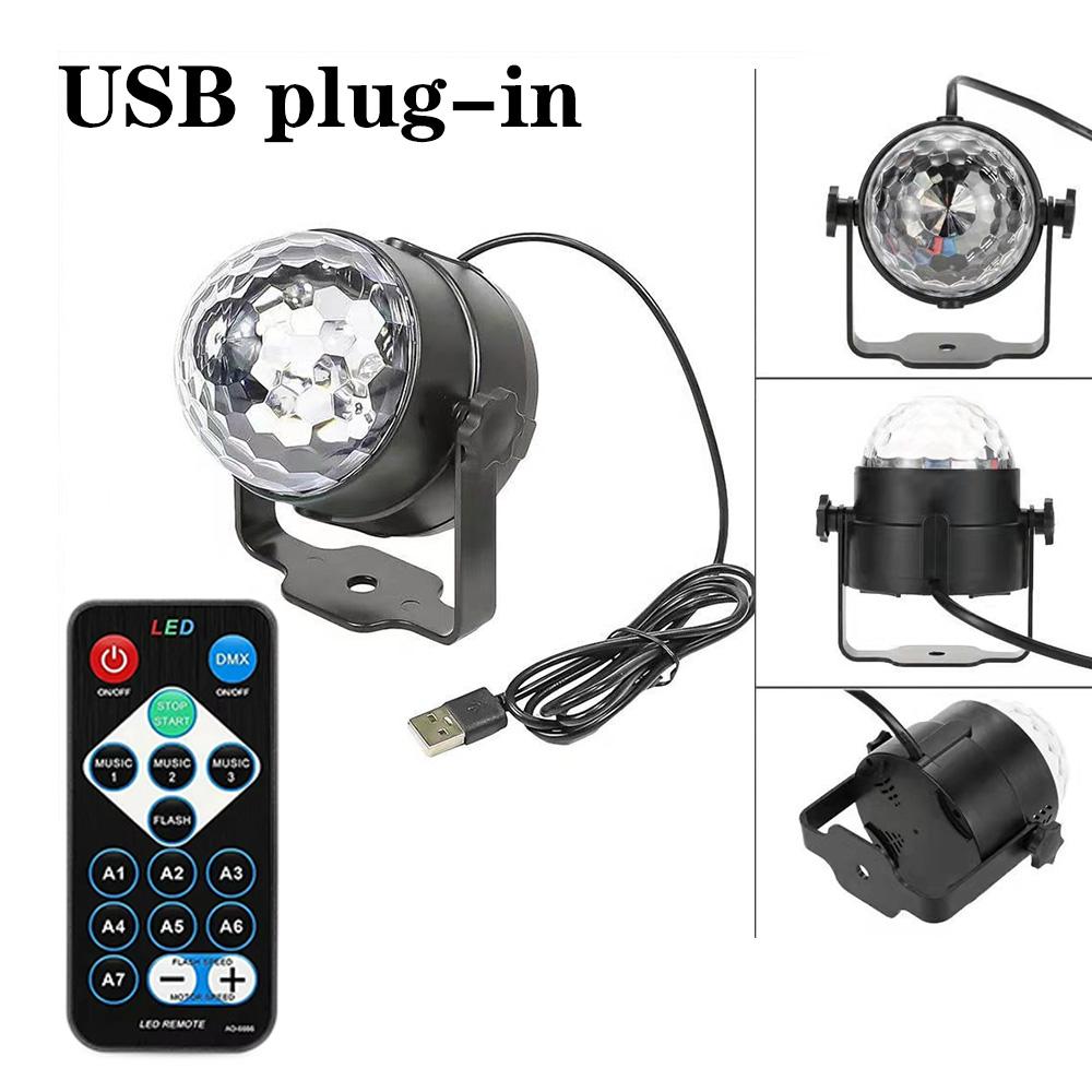RGB LED Сценический Диско Свет Вращающийся DJ Шар Стробоскоп Пульт Звуковое Управление DJ Свет Караоке Свадебная Вечеринка Бар Клуб Лампа Лазерное Шоу