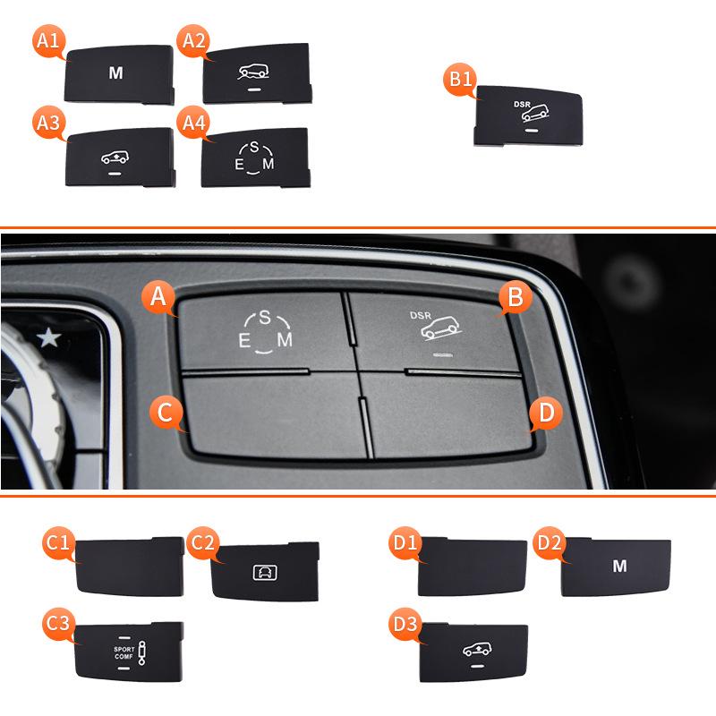 Mercedes ML/GL Class Center Console Sport Button Cover: GLE350 W166 Multifunction.
