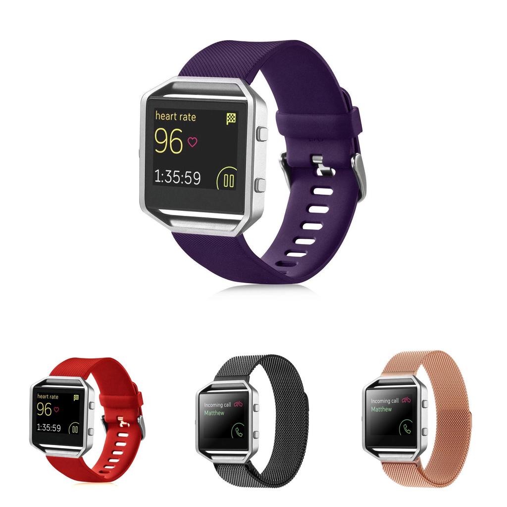 For Fitbit Blaze Genuine Silicone Strap With Card Buckle For Sports And Casual Use