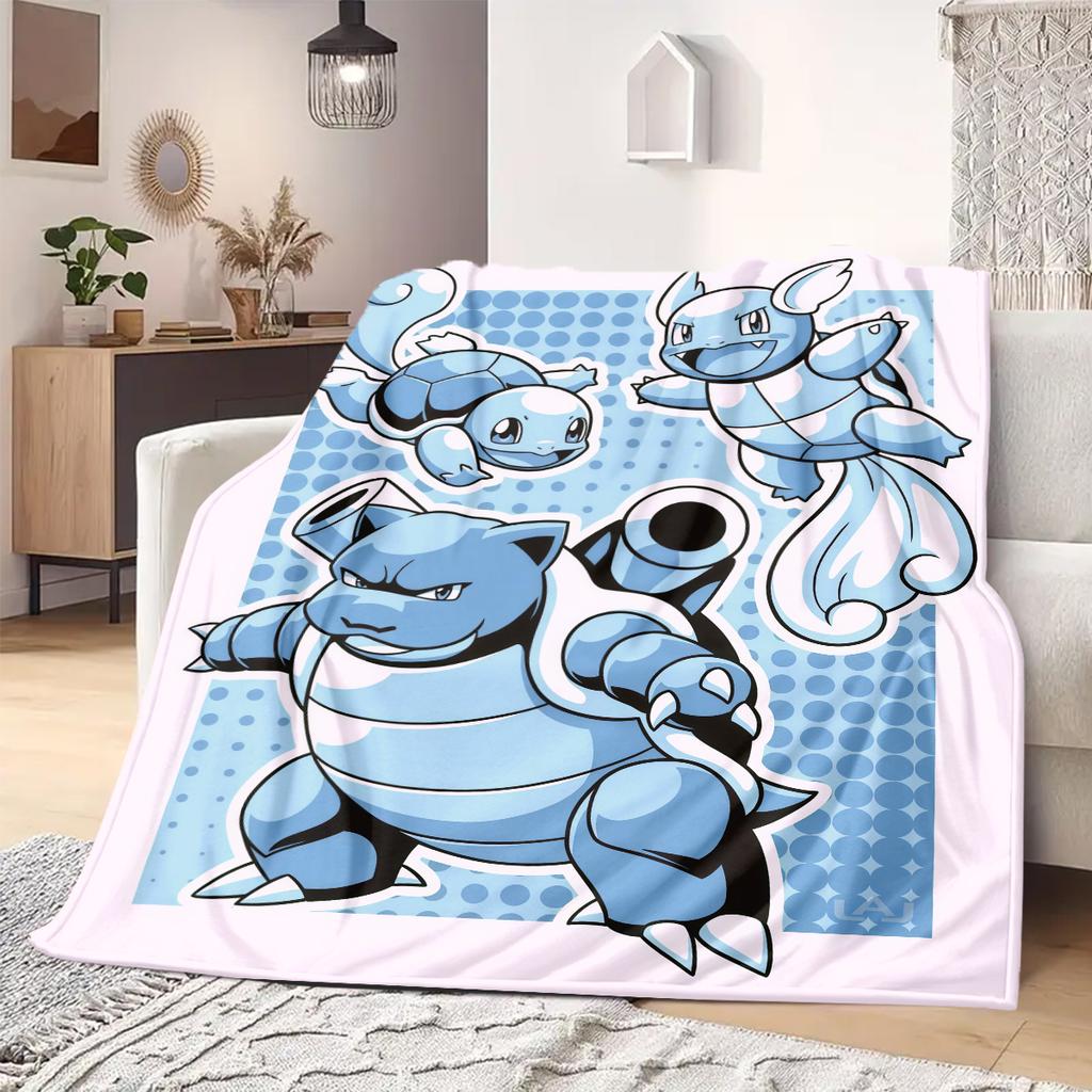 PokeMon Anime Print Blanket Warm Comfortable Flannel Blanket Suitable for Bedrooms, Sofas, Beds, Chairs, Picnics, Travel