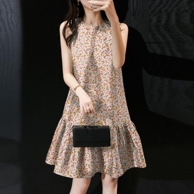 ZANZEA Womens Casual Floral Print Summer Sleeveless Dress