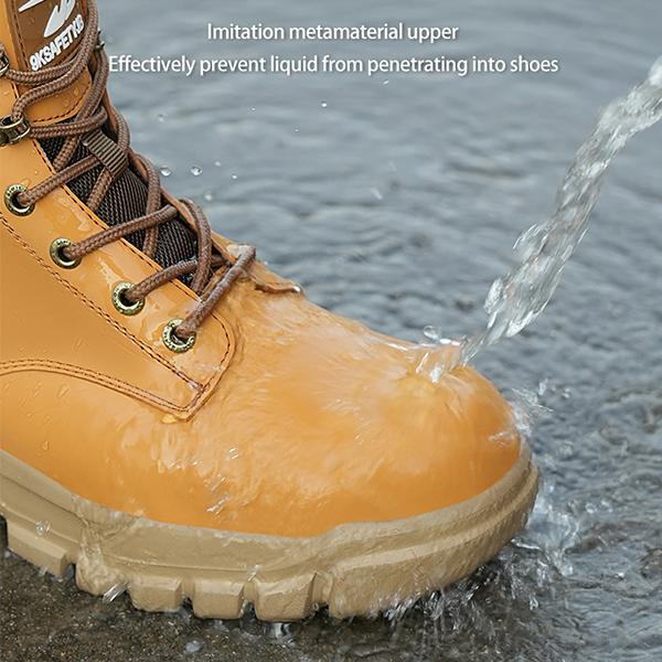Labor Insurance Shoes Men's Waterproof Oil Abrasion-resistant Non-slip Work Shoes Steel-toed Shoes Safety Shoes Work Boots