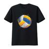 Смешной дизайн для волейболистов Футболка Черный винтажный Стильный Мужской Слегка дышащий Удобный Универсальный